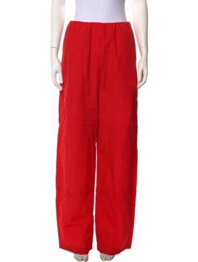 Pre-owned Paris Georgia Wide Leg Pants W/ Tags In Red