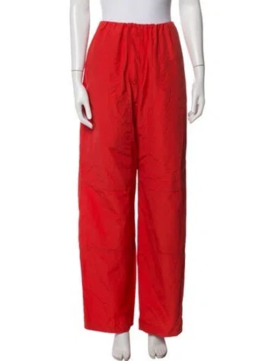 Pre-owned Paris Georgia Wide Leg Pants W/ Tags In Red