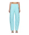Paris Georgia Blue Elevated Cargo Pants In Blue