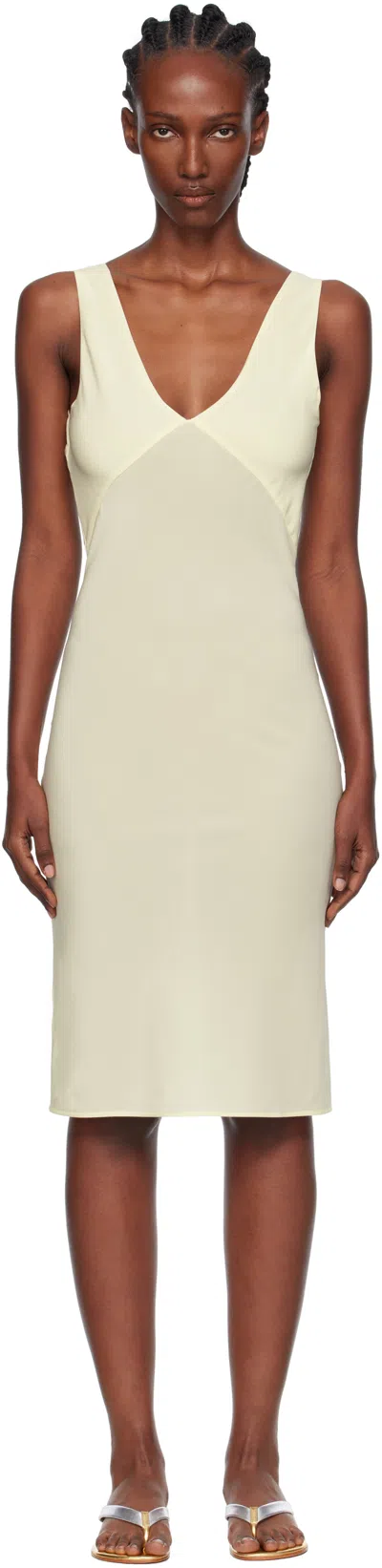 Paris Georgia Yellow Elemental Sjp Slip Dress In Neutral