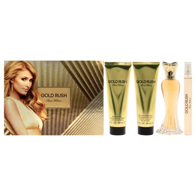 Paris Hilton Gold Rush By  For Women - 4 Pc Gift Set 3.4oz Edp Spray, 0.34oz Edp Spray, 3oz Body Loti In Multi