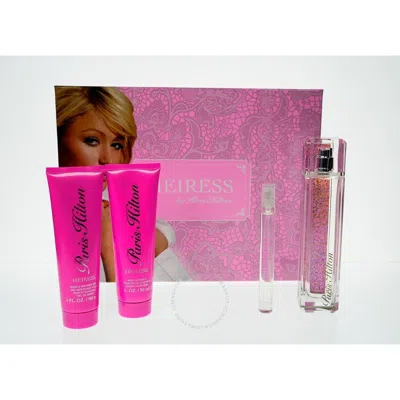 Paris Hilton Ladies Heiress Gift Set Fragrances 608940583616 In Champagne / Peach / Violet