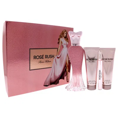 Paris Hilton Rose Rush By  For Women - 4 Pc Gift Set 3.4oz Edp Spray, 3.0oz Body Lotion, 3.0oz Shower In White