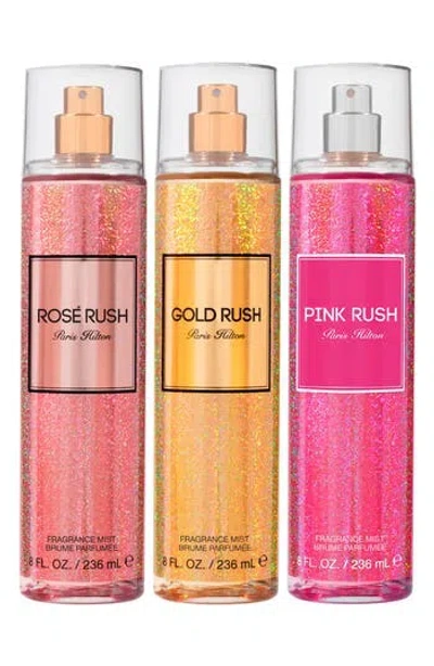 Paris Hilton Rush Fragrance Mist 3-piece Set In No Color