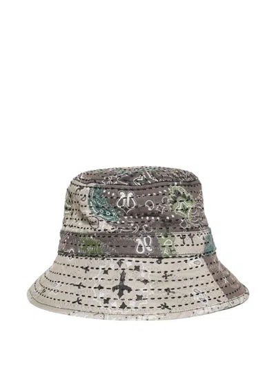 Paris Laundry Boro Print Bucket Hat In Pattern