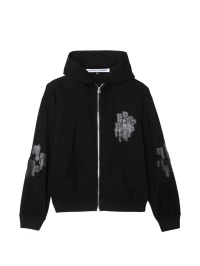 Paris Laundry Logo-lettering Hoodie In Black