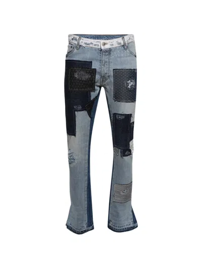 Paris Laundry Patched Denim Jeans In Multi