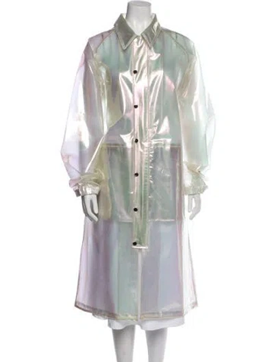 Pre-owned Paris Laundry Trench Coat In Blue