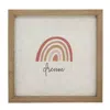 Paris Loft Dream Rainbow Decorative Wood Framed Wall Art Plaque In Multi