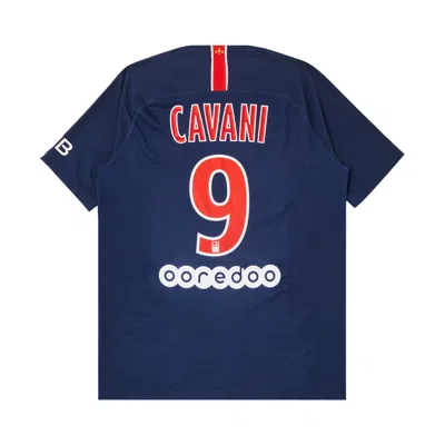 Pre-owned Paris Saint-germain Cavani #9 Home Match Jersey 'blue/red' | Men's Size M