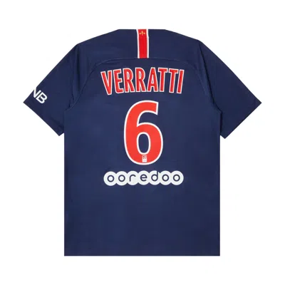 Pre-owned Paris Saint-germain Verratti #6 Home Stadium Jersey 'blue/red' | Men's Size S