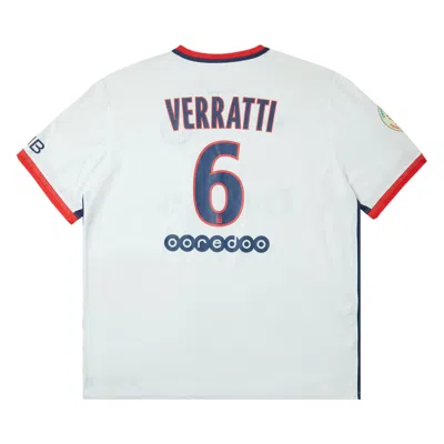Pre-owned Paris Saint-germain Verratti #6 Away Stadium Jersey 'white' | Men's Size L