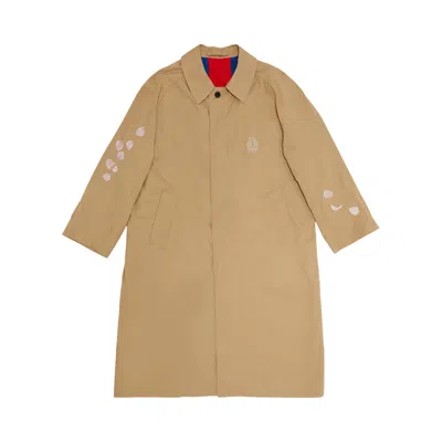 Pre-owned Paris Saint-germain X Edifice Japan Embroidered Coat 'beige' In Brown