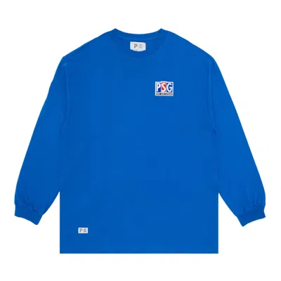Pre-owned Paris Saint-germain X Over The Pitch Classic Emblem Patch Tee 'blue'