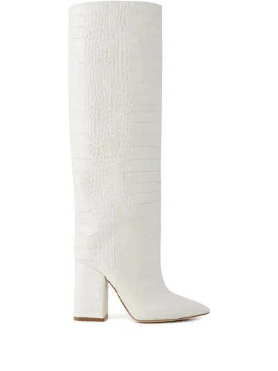 Paris Texas 100mm Anja Pointed-toe Block-heel Boots In Multi