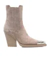Paris Texas Ankle Boot With Embellished Toe Design In Neutral