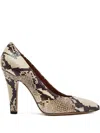 Paris Texas Elsa 100 Python-effect Leather Pumps In Multi