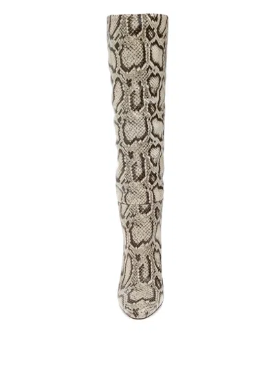 Paris Texas 100mm Lavinia Snakeskin Boots In Neutral