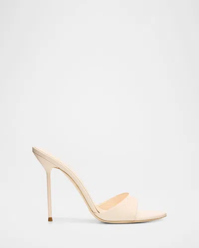 Paris Texas 100mm Lidia Patent Leather Mules In Neutral