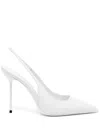 Paris Texas Slingbacks In Grey Patent Leather