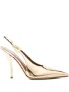 Paris Texas 100mm Slingback Pointed-toe Pumps In Gold
