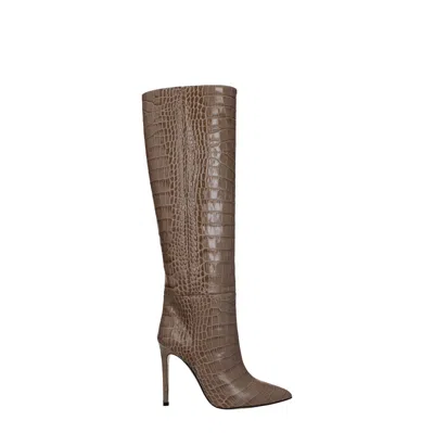 Paris Texas Women Boots Leather Beige/mole In Brown