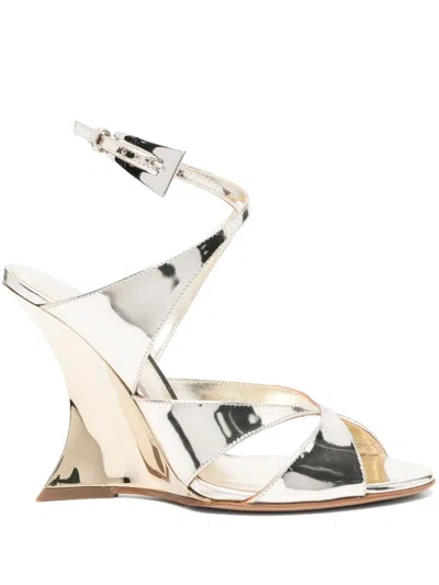 Paris Texas 105mm Laila Sandals In Gold