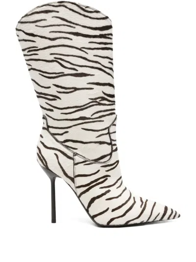PARIS TEXAS 105MM LEATHER KNEE-HIGH BOOTS