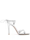 Paris Texas 105mm Leather Sandals In Silver