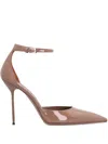 Paris Texas 105mm Lidia Ankle-strap Patent-leather Pumps In Brown