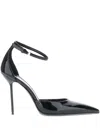Paris Texas Arrow Toe Heeled Shoes With Delicate Ankle Strap