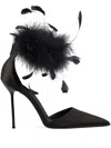 Paris Texas Lidia Feather Ankle Strap Pumps