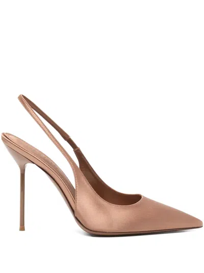 Paris Texas 105mm Lidia Slingback Stiletto Pumps In Brown