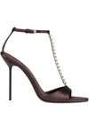 Paris Texas Lidia T-strap Heeled Sandals 105 In Brown