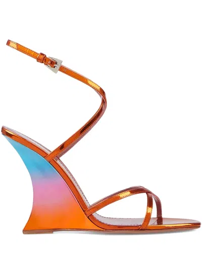 Paris Texas 105mm Nina Metallic Wedge Sandals