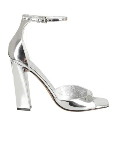 Paris Texas 105mm Patent Leather Sandals In White