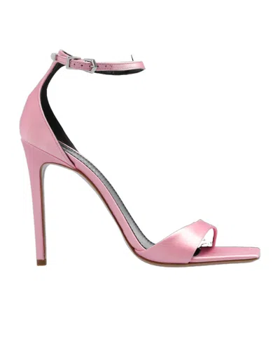 Paris Texas 105mm Satin Stiletto Sandals In Pink