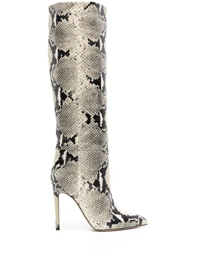 Paris Texas 105mm Snakeskin-effect Boots In Neutrals
