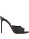 Paris Texas 105mm Square Toe Heeled Sandals In Black