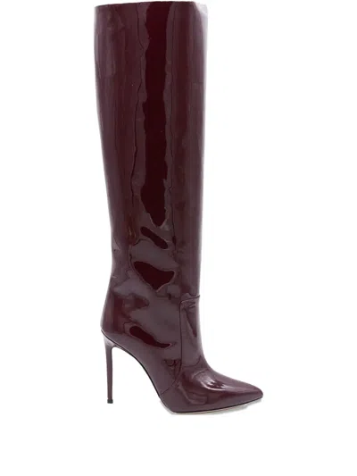 Paris Texas 105mm Stiletto Boots In Burgundy