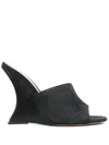 Paris Texas Mules Aus Wildleder 105mm In Schwarz