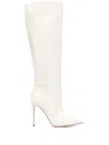 Paris Texas White 105 Lizard Effect Knee-high Boots In Neutrals