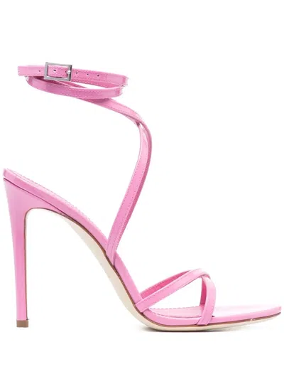 Paris Texas 110mm Lace-up Sandals In Pink