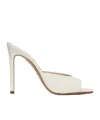 Paris Texas 110mm Leather Mules In White