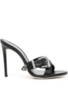Paris Texas Regina Embellished Leather Sandals In Black