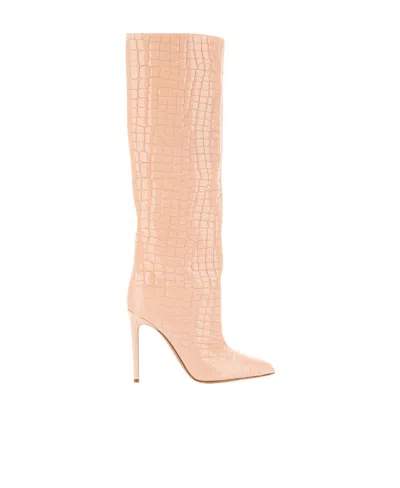 Paris Texas 120mm Crocodile-embossed Leather Boots In Nude