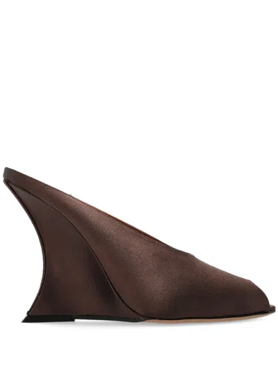 Paris Texas 125mm Satin Heeled Sandals In Brown