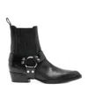 Paris Texas Helena Shiny Vintage Leather Ankle Boots In Black