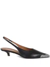 Paris Texas Mini Leather Western Pumps With 4 Cm Heel Height In 黑色