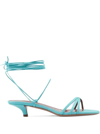 PARIS TEXAS 35MM LINDA LACE-UP SANDALS